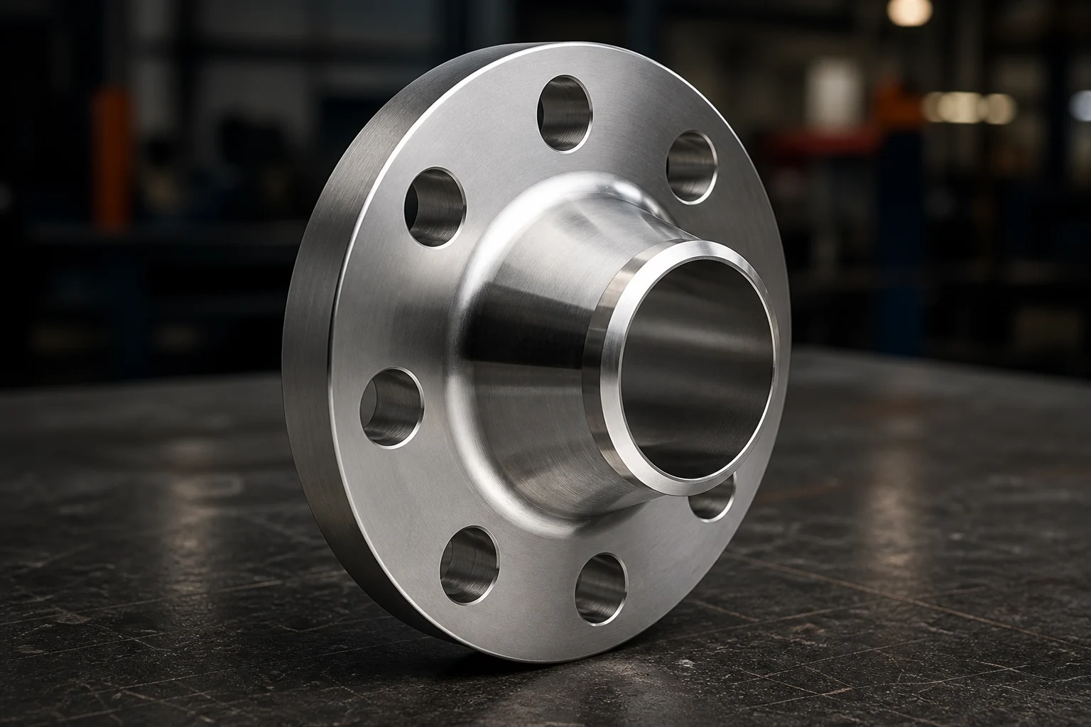 Enhanced forged industrial flange photograph