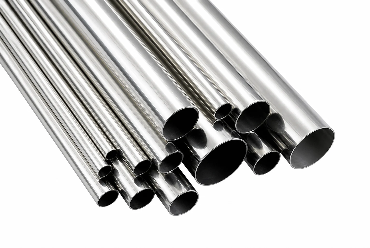 Enhanced industrial steel pipe product photograph