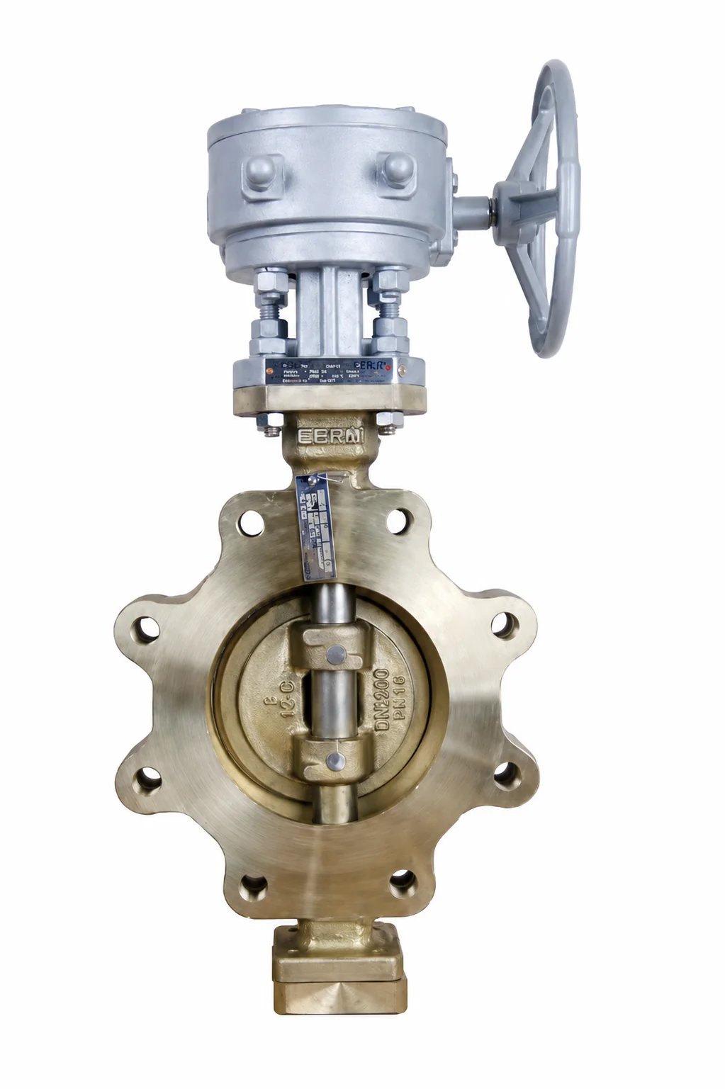 Actuated butterfly valve